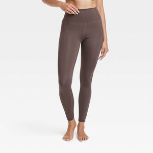 Women's Brushed Sculpt High-Rise Pocket Leggings 28" - All in Motion Espres